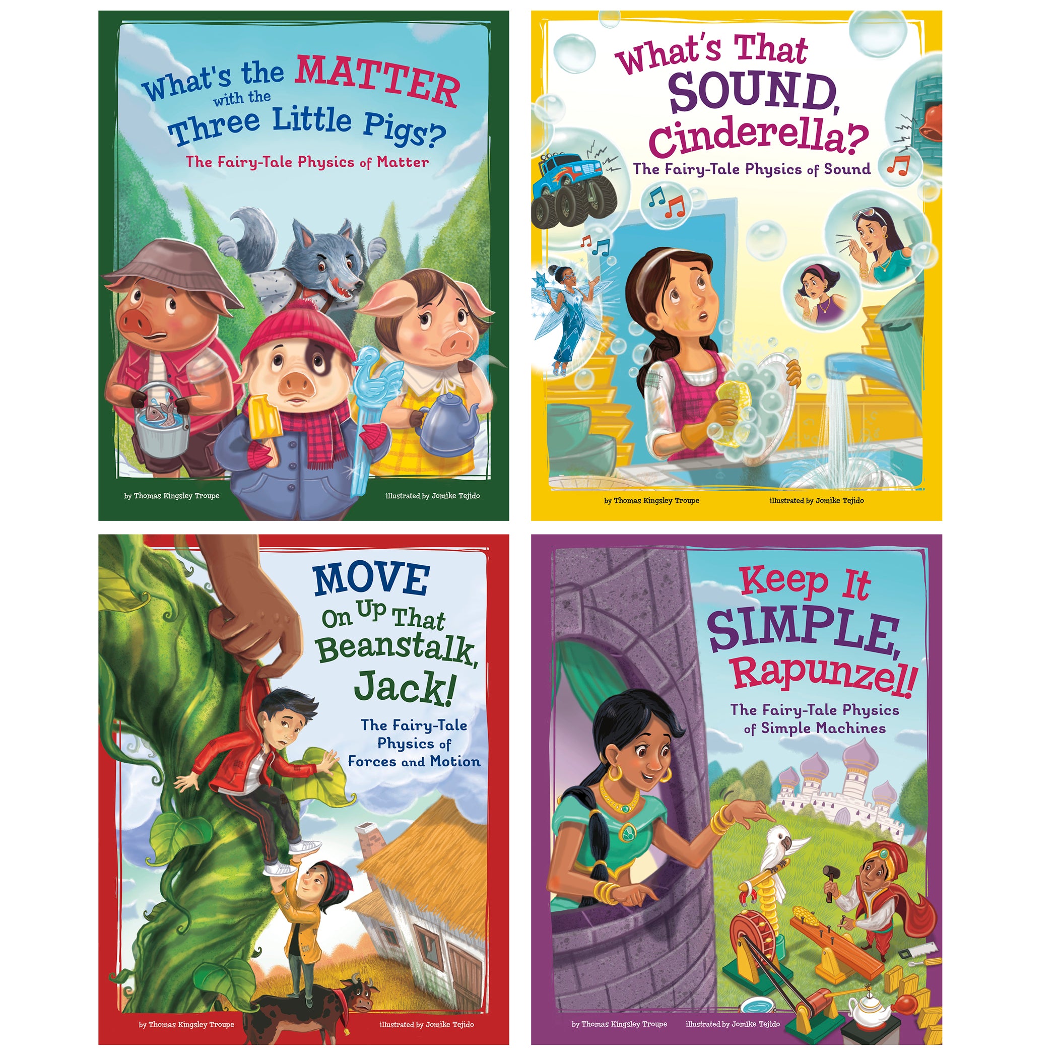 Capstone Publishing STEM Twisted Fairy Tales 4 Book Set - Science & Math Learning for Kids | Perfect for Homeschooling & Classroom Education