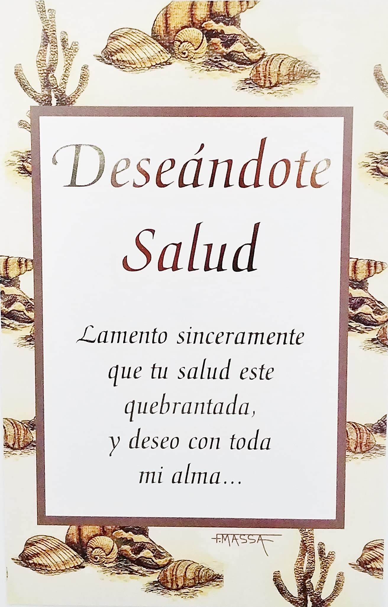 Get Well Soon Spanish Greeting Card - Deseándote Salud Feel Better Card for Recovery & Encouragement - Perfect for Friends, Family & Coworkers