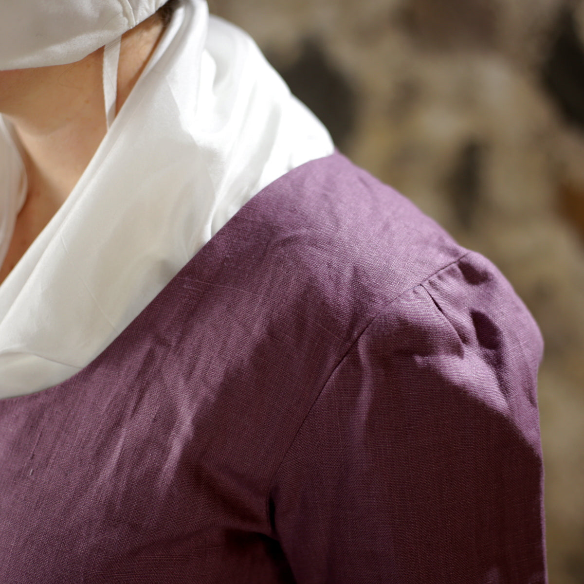 Women's Long Sleeve Linen Blouse - Breathable Solid Color Tops for Work, Office & Casual Wear