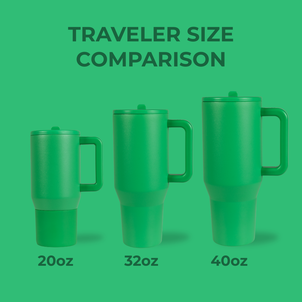 Clover 40Oz Stainless Steel Insulated Travel Tumbler with Lid - Keeps Drinks Hot/Cold for Hours - Perfect for Coffee, Tea, Water on the Go, Camping, Hiking & Outdoor Adventures