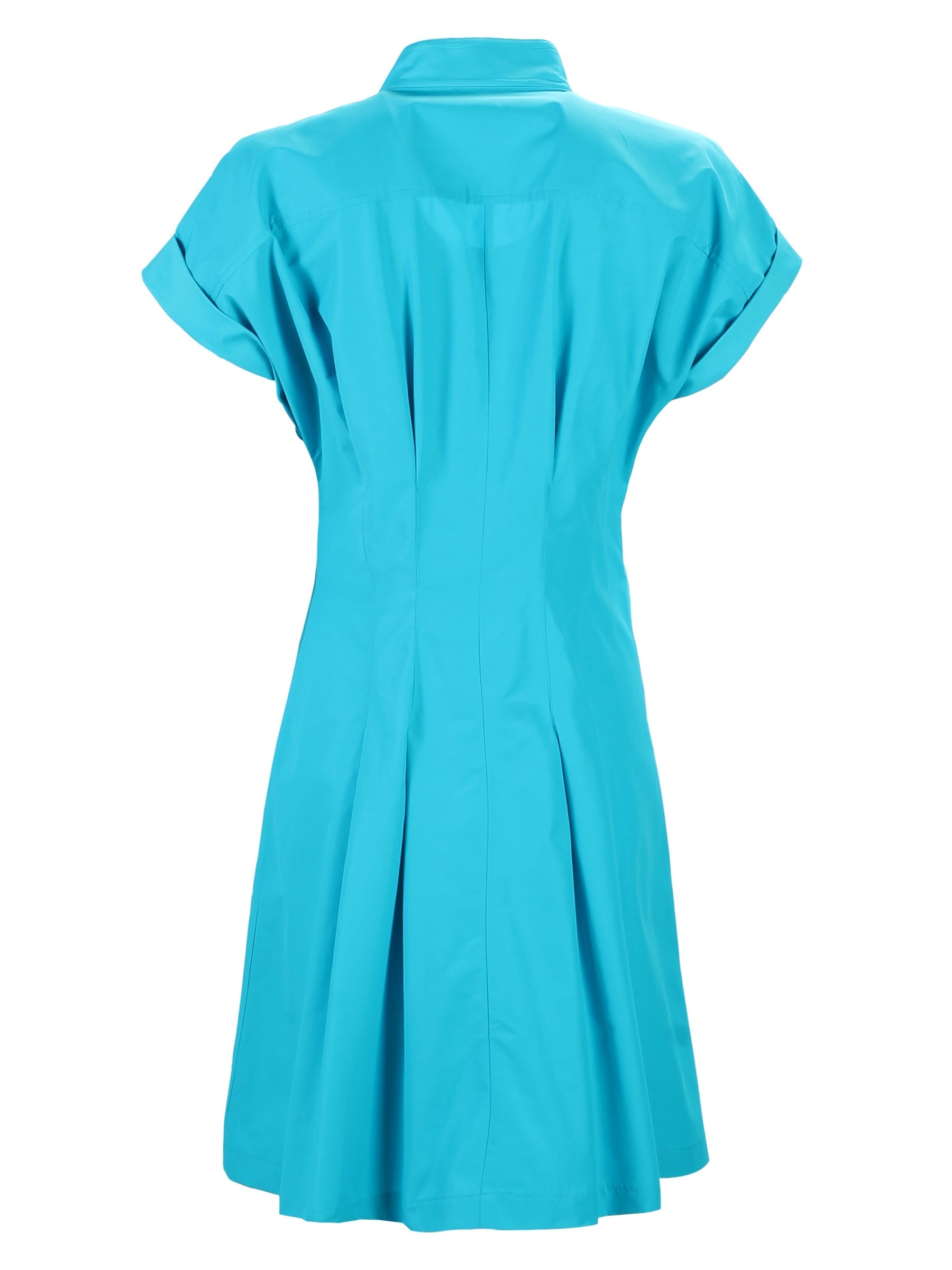 Rocky Fireball Orange Shirt Dress - Women's Crisp Cotton Casual Summer Dress for Beach, Vacation & Outdoor Activities