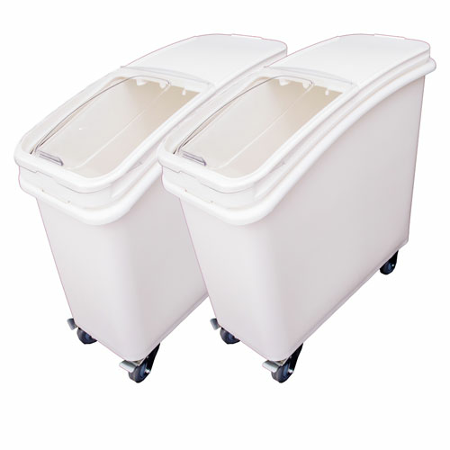 Nella 21 Gallon Mobile Ingredient Bin – 2-Pack Set for Commercial Kitchen Storage & Organization