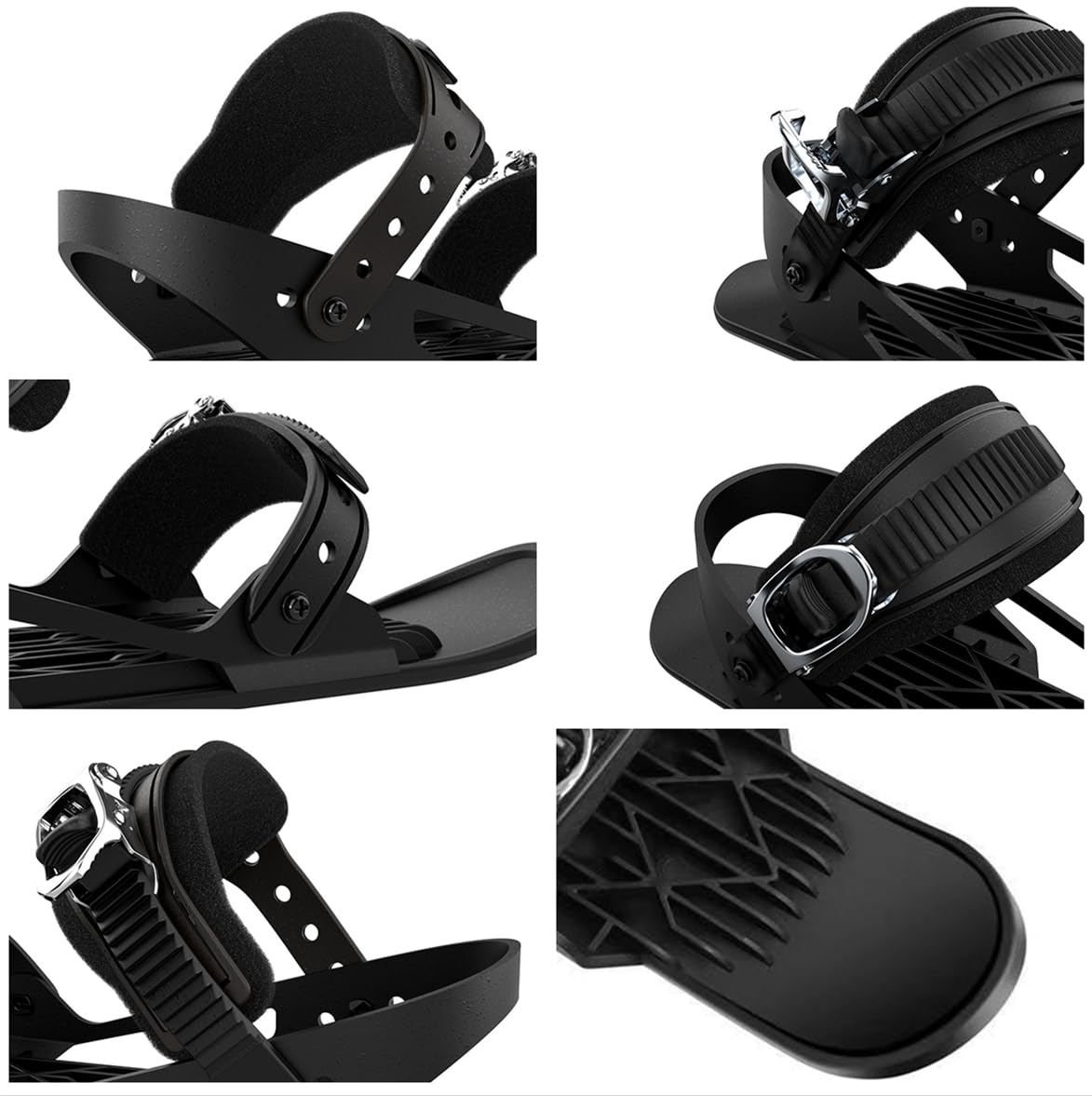 UNISTRENGH Mini Ski Skates - Portable Ice Skates for Adults & Kids, Adjustable Snow Skating Shoes for Winter Sports, Free Size Snowblades for Skiing, Snowboarding & Outdoor Adventures