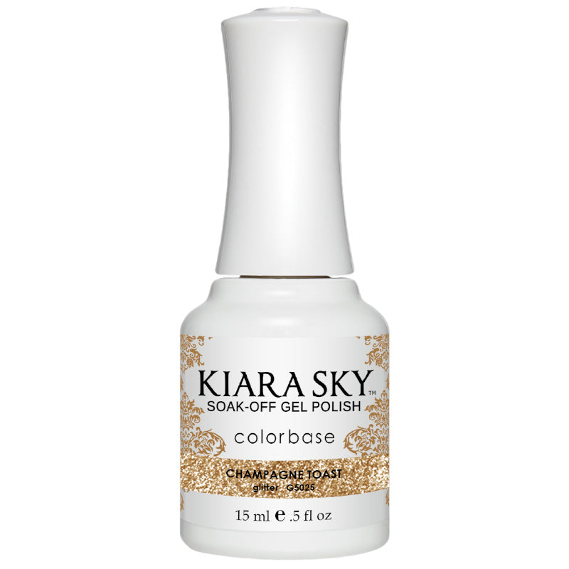 Champagne Toast Gel Nail Polish - Long Lasting Soak Off UV LED Gel Polish for Manicures & Pedicures - Perfect for Weddings, Parties & Special Occasions