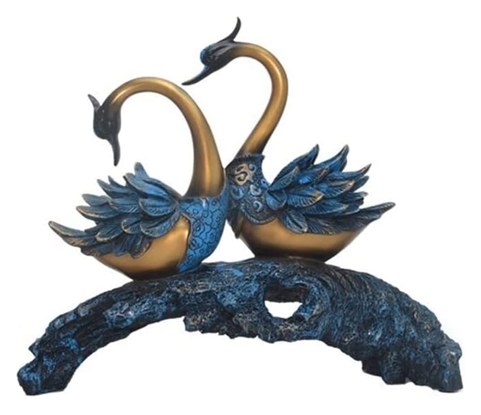 Elegant Resin Swan Couple Statue - Romantic Home Decor for Bedroom, Living Room, TV Cabinet & Study Desk | Perfect Wedding Anniversary Gift & Table Centerpiece Decoration