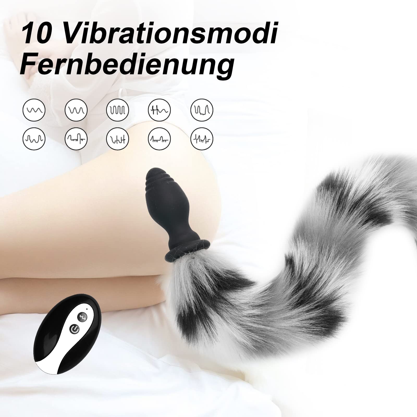 Fox Tail Butt Plug - Smooth Long Fox Tail Anal Toy for Role Play & Cosplay, Animal Tail Anal Plug for Women & Couples - Perfect for Flirting, Fantasy Play & Costume Parties - Mix Colors