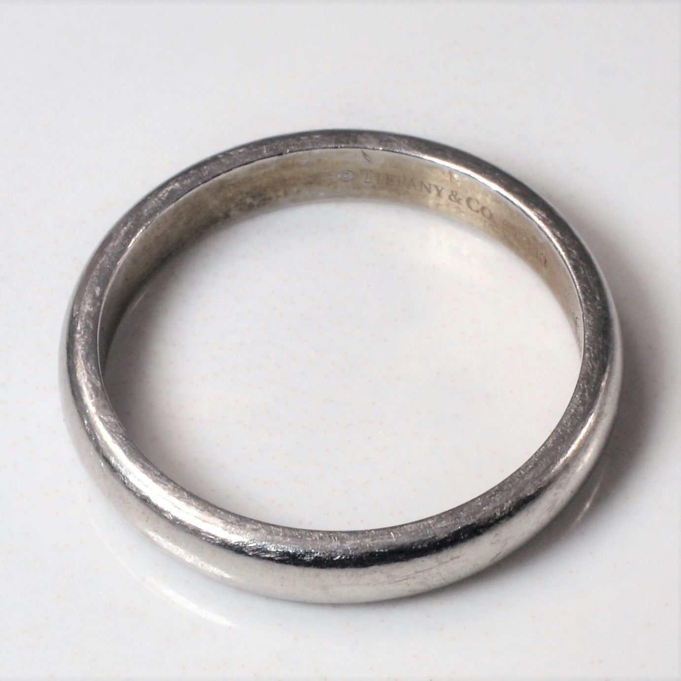 Tiffany & Co. Platinum Wedding Band Ring - Size 6 | Elegant & Timeless Jewelry for Women | Perfect for Engagement, Wedding & Anniversary Gifts