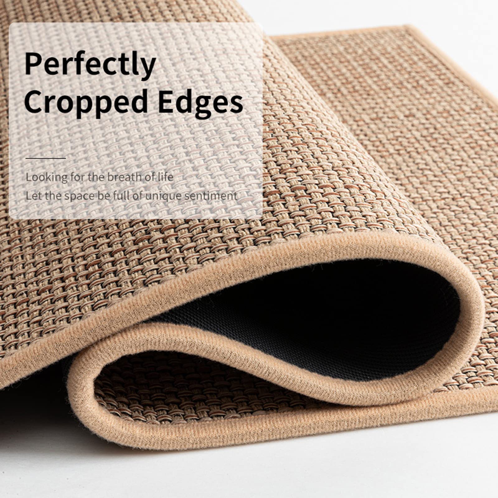 Non-Slip Kitchen Mat - All-Inclusive Woven Anti-Fatigue Rug for Standing Comfort in Kitchen, Office, Laundry Room (24x36 Inches, Beige) - Perfect for Sink Areas, Food Prep Stations & High-Traffic Floors