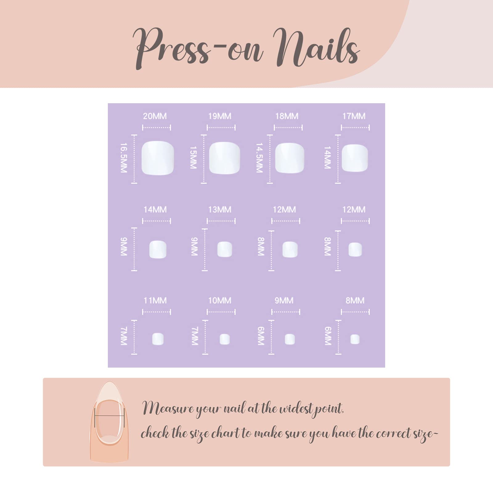 BABALAL Square Press on Toenails - 24pcs Short French Tip Fake Toenails with Nail Glue & Flower Designs - Acrylic False Toenails for Women & Girls - Perfect for Pedicures, Parties, and Special Occasions
