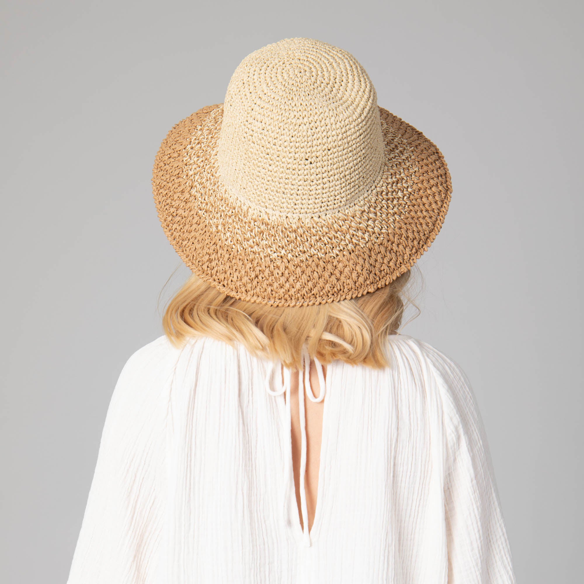 Women's Stylish Crochet Bucket Hat - Summer Beach Boho Sun Hat for Outdoor Activities, Travel & Fashion Accessories