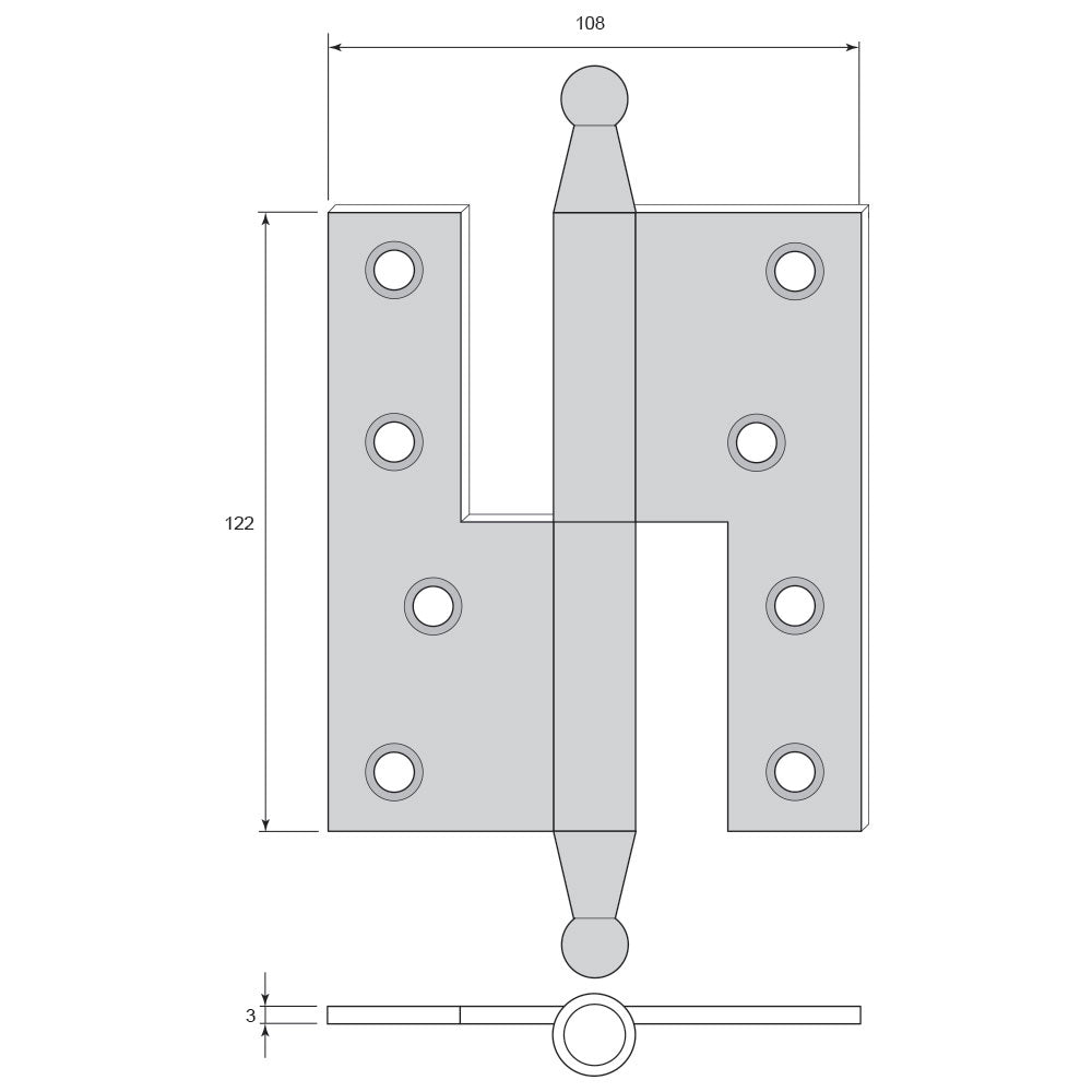 Stainless Steel Door Hinges - Heavy Duty Unfinished Door Hinges for Interior/Exterior Doors - Perfect for Home Improvement and DIY Projects
