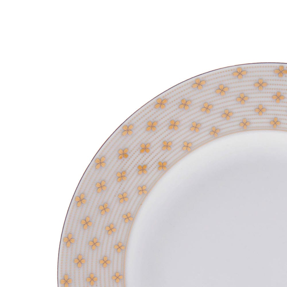 Modern Petals 32-Piece Dinnerware Set - Service for 8, Porcelain Dinner Plates, Salad Plates, Bowls & Mugs - Elegant Floral Design for Family Dinners, Parties & Home Decor