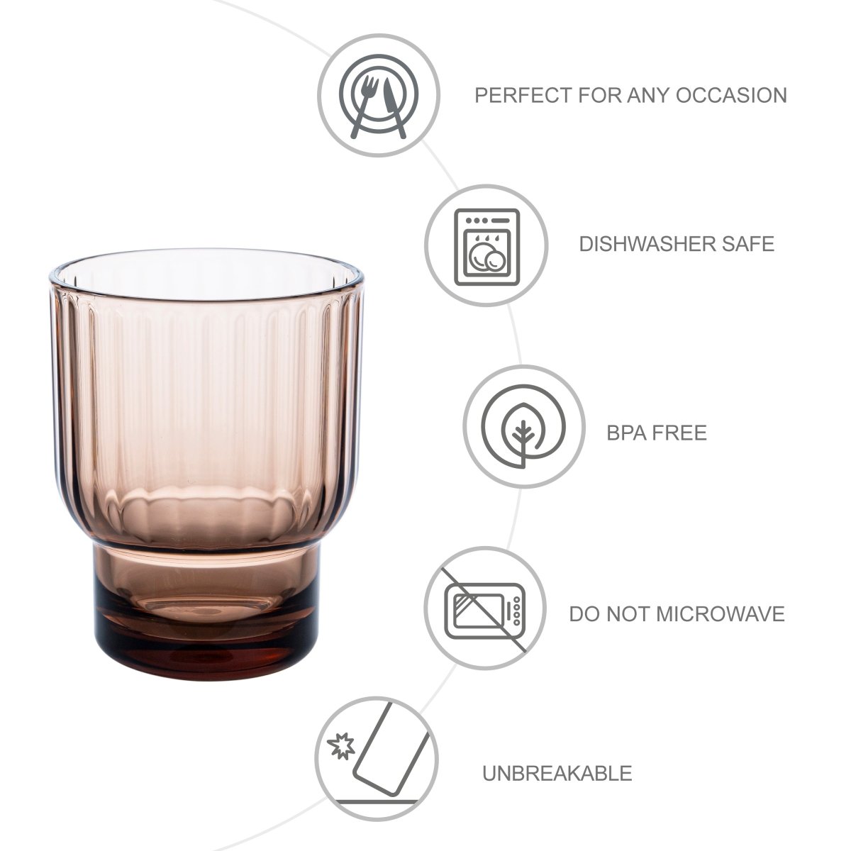 13oz Serenity Short Tumbler Set - 4 Piece Stainless Steel Insulated Cups with Lid & Straw for Coffee, Tea, Smoothies - Perfect for Home, Office, Travel & Outdoor Use