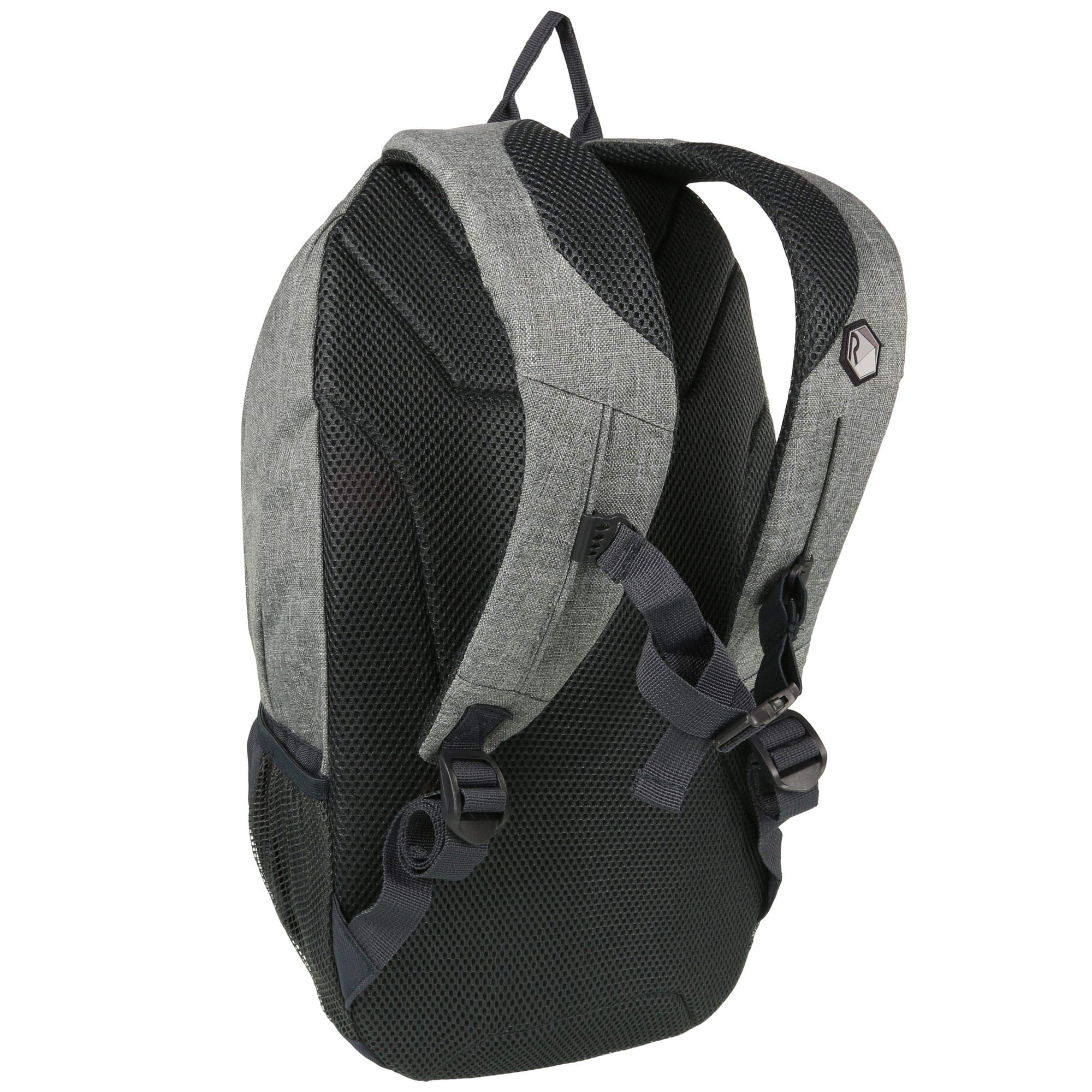 Regatta Brize II Durable Padded Backpack 20L - Water-Resistant Travel Rucksack for Hiking, Commuting & School - Marl Grey/Ebony Color