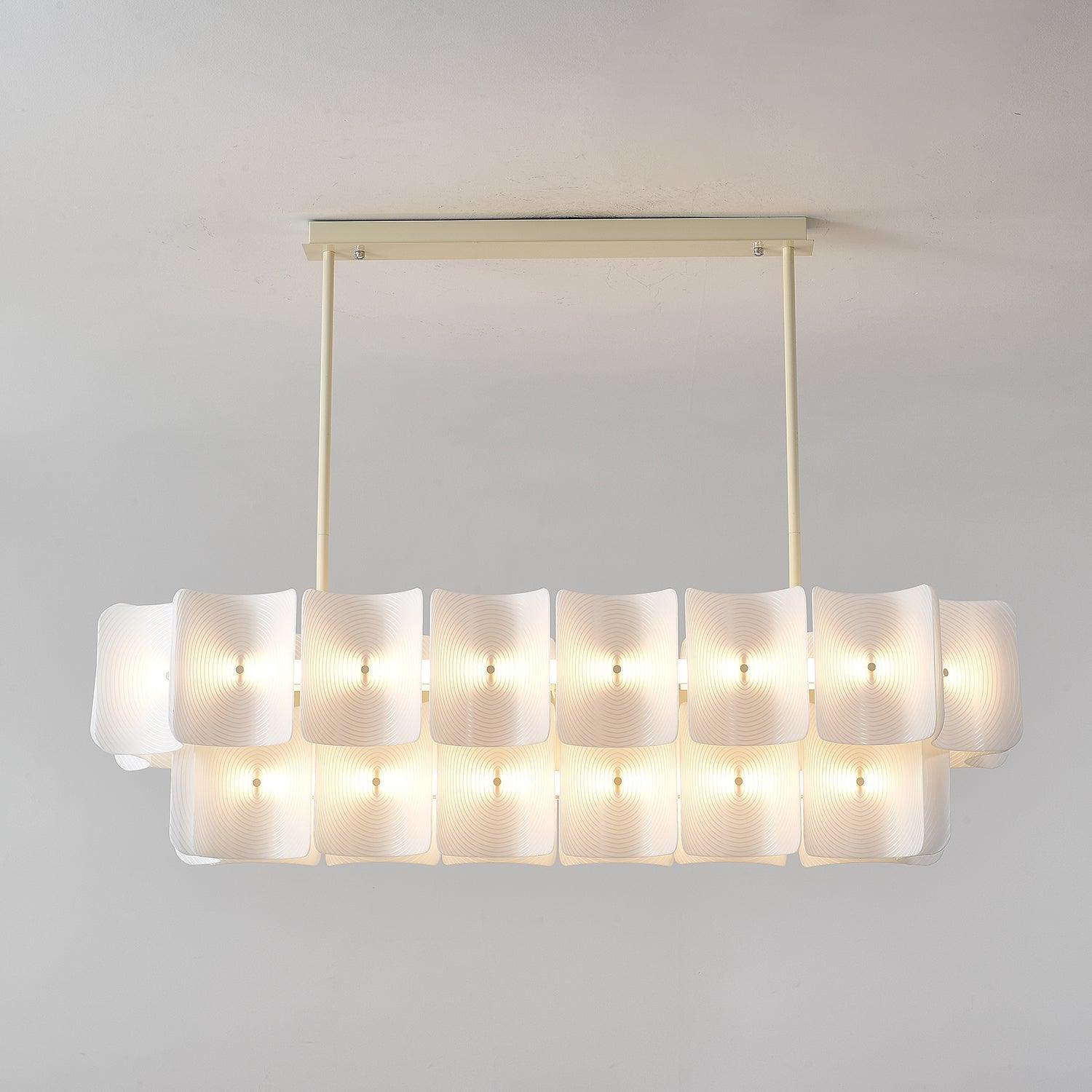Elegant Fingerprint Chandelier - Modern Crystal Ceiling Light Fixture for Dining Room, Living Room & Bedroom | Energy Efficient LED Lighting for Home Decor