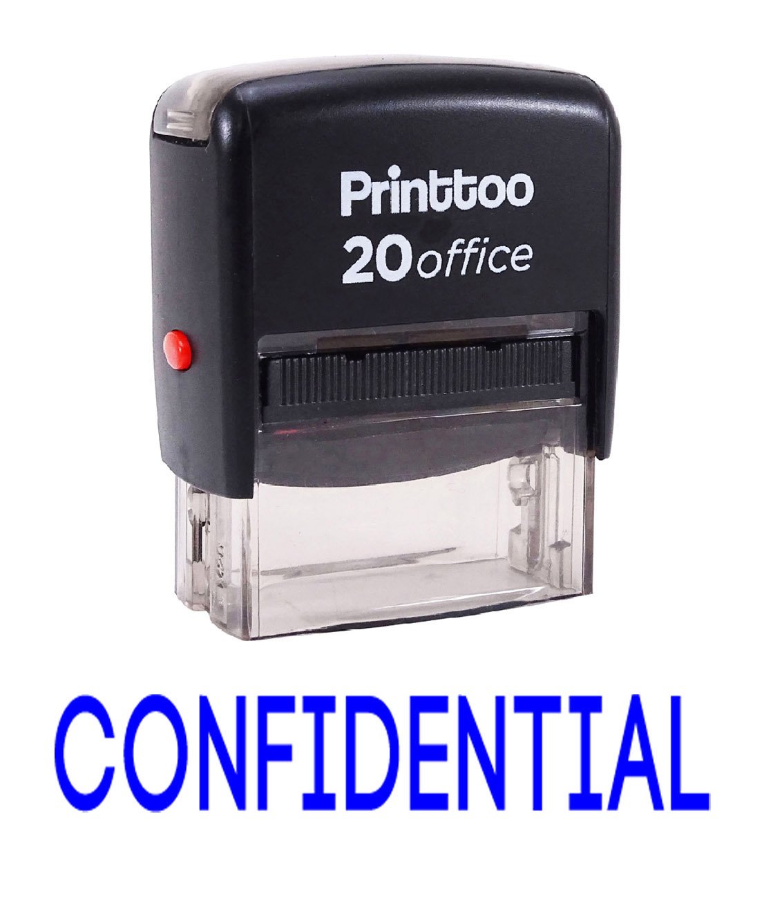 Custom Self-Inking Rubber Stamp - Confidential Office Stationery Stamp in Blue | Perfect for Document Signing, Notary Work & Business Paperwork
