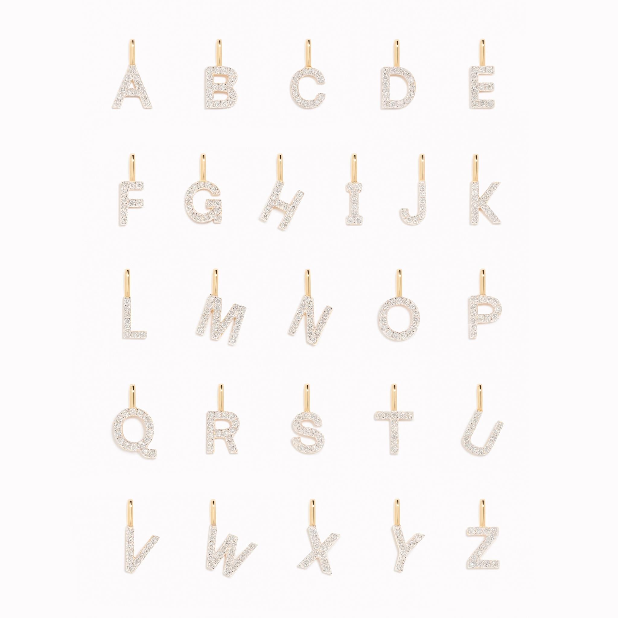 14K Gold Diamond Initial Pendant Necklace - Personalized Name Jewelry Gift for Women - Perfect for Birthdays, Anniversaries & Special Occasions