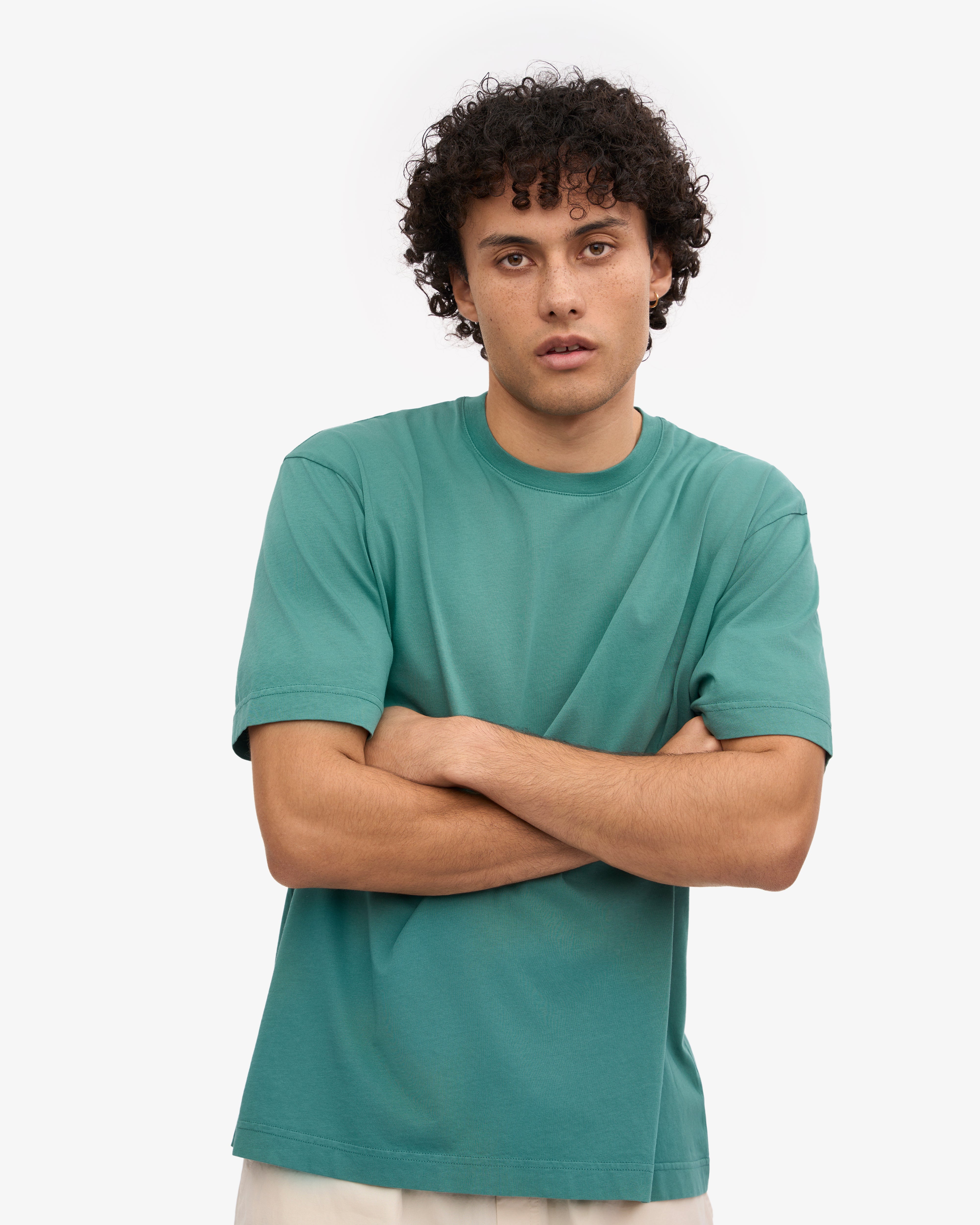 Oversized Organic Cotton T-Shirt for Women - Soft & Comfortable Pine Green Tee - Perfect for Casual Wear, Loungewear & Everyday Outfits