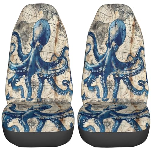 Blue Nautical Octopus