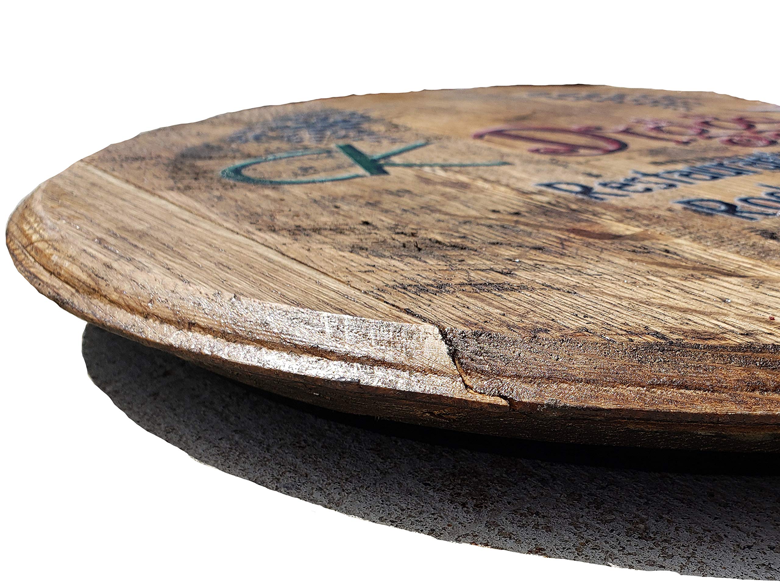 Whiskey Barrel Head Dart Board - Rustic Bar Game for Home & Pub Decor - Perfect for Man Cave, Basement, and Game Room Entertainment