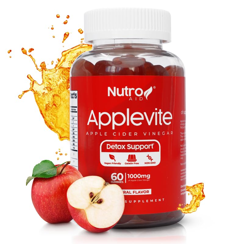 Apple Cider Vinegar Gummies with Beetroot & Pomegranate - 60 Count for Home Cleaning & Health