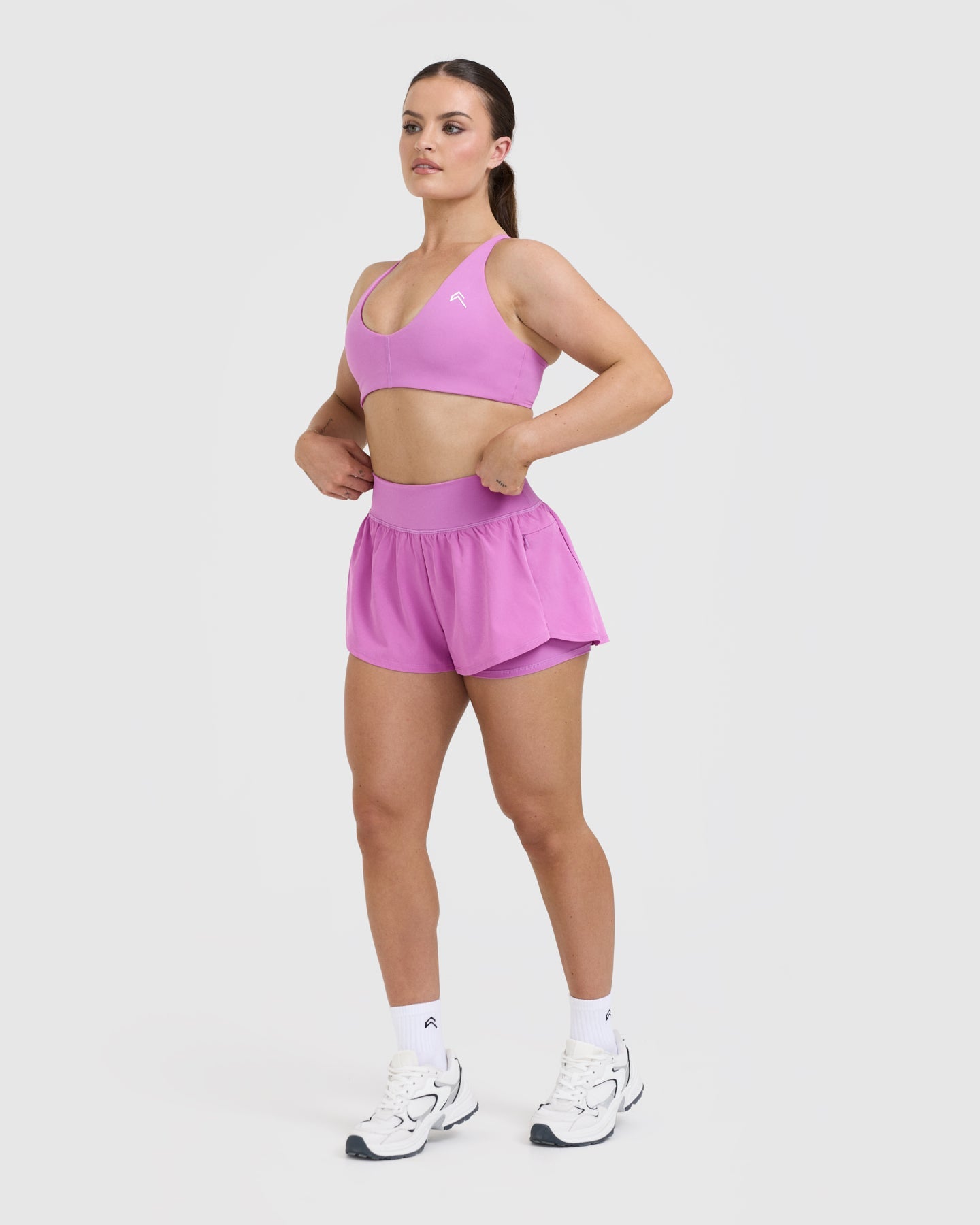 Unisex Double Layer Athletic Shorts - Orchid Purple | Comfortable Workout & Running Shorts for Men & Women