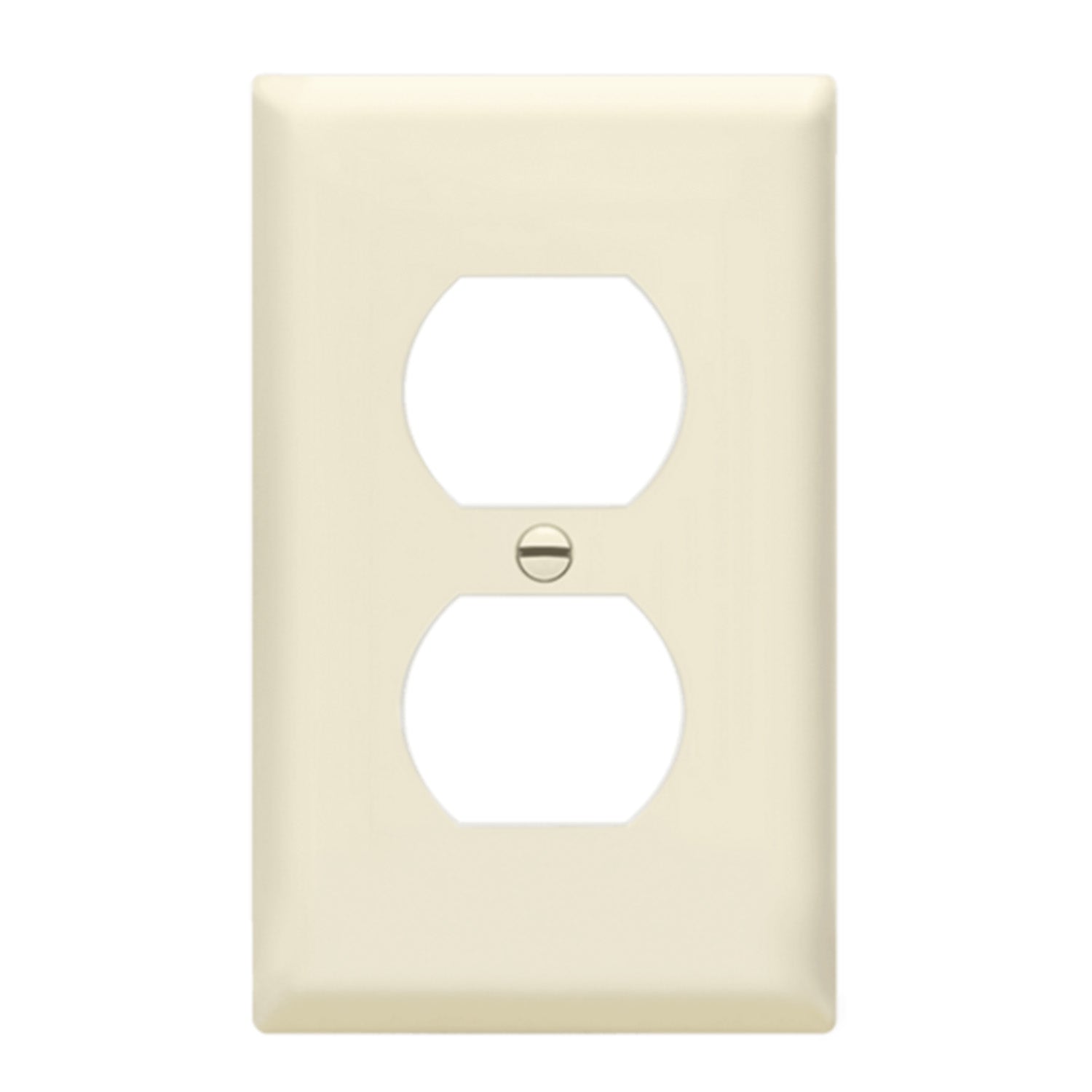 1 Gang Duplex Outlet Cover Plate, Light Almond - Durable Electrical Wall Plate for Home & Office, Easy Installation, Standard Size (2-Pack) - Perfect for Living Rooms, Bedrooms & Kitchens