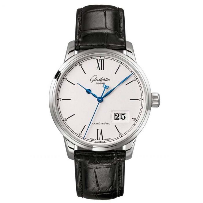 Glashutte Original Senator Excellence Panorama Date Stainless Steel Men's Watch - Luxury Automatic Timepiece for Business, Formal Events & Collectors