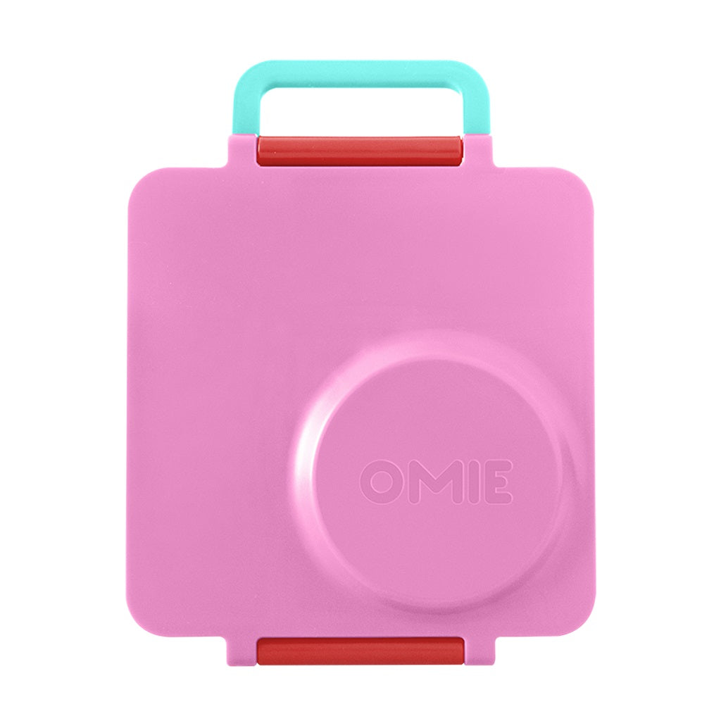 OmieBox Kids Bento Lunch Box - Insulated Hot & Cold Food Container, Leak-Proof, Microwave Safe, Pink Berry - Perfect for School, Work, and Picnics