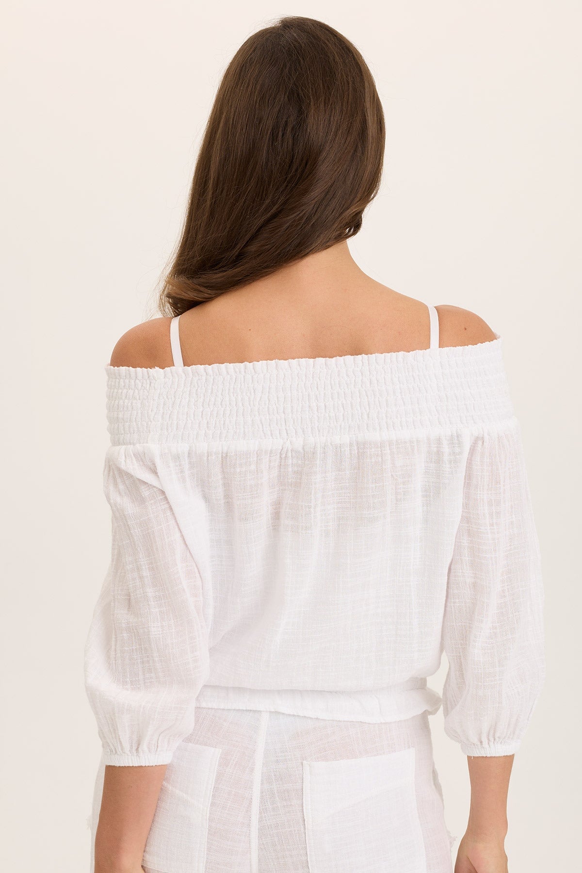 Jolia Women's Gauze Off Shoulder Billow Sleeve Top - Breathable Boho Blouse for Summer Beach, Festival & Casual Outfits