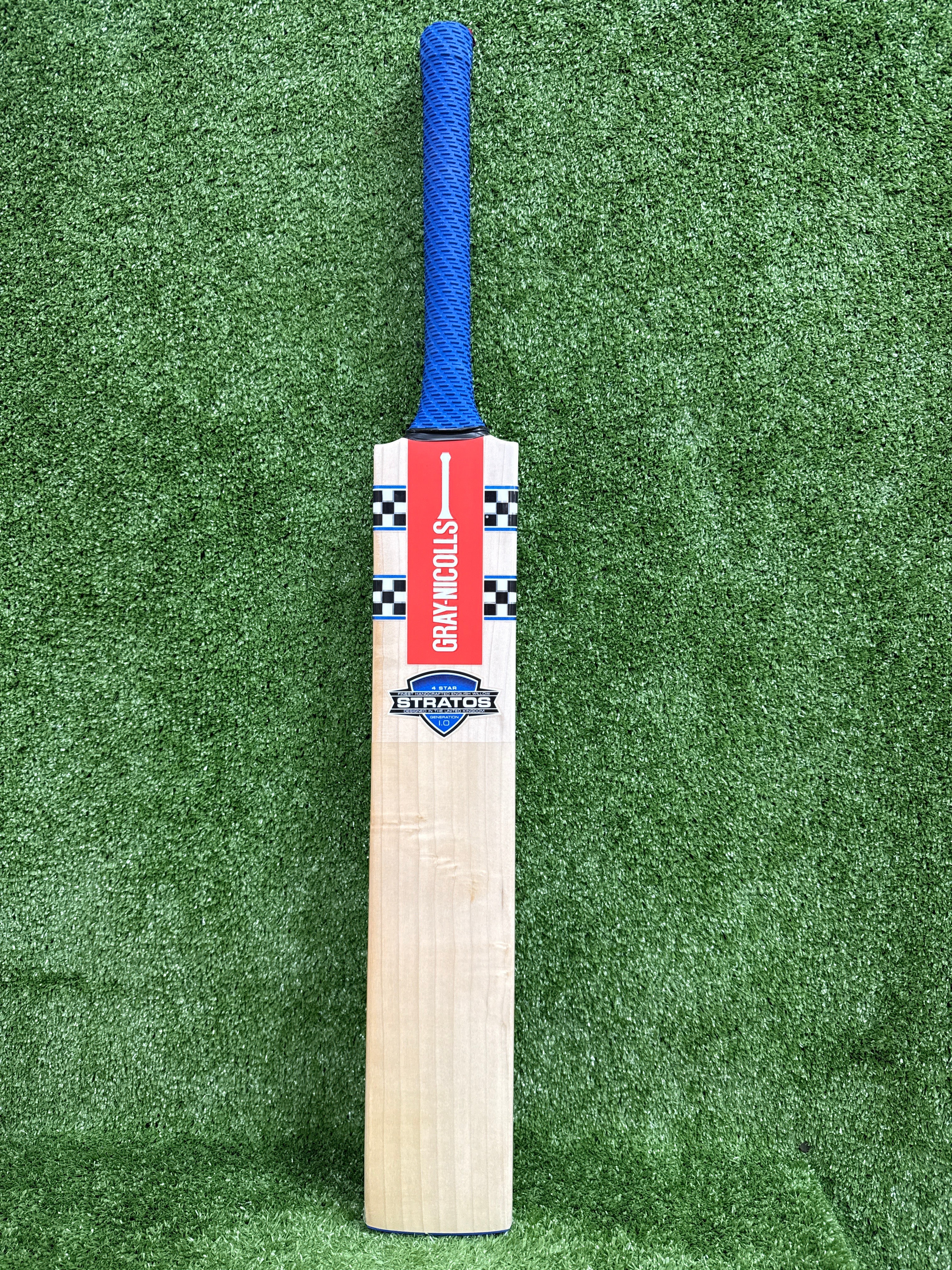 Gray Nicolls Stratos Gen 1.0 4 Star English Willow Cricket Bat for Adults - Perfect for Professional Matches & Training Sessions
