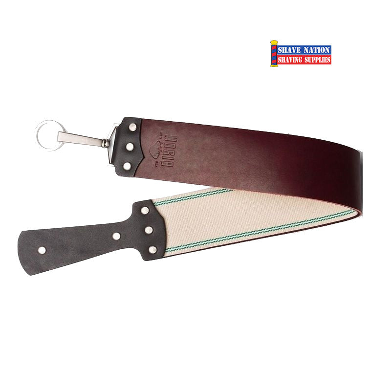 Ezra Arthur Bison 3 Inch Red Latigo Straight Razor Strop - Premium Leather Honing Strop for Barber Shaving & Knife Sharpening - Perfect for Professional Barbers & Home Grooming