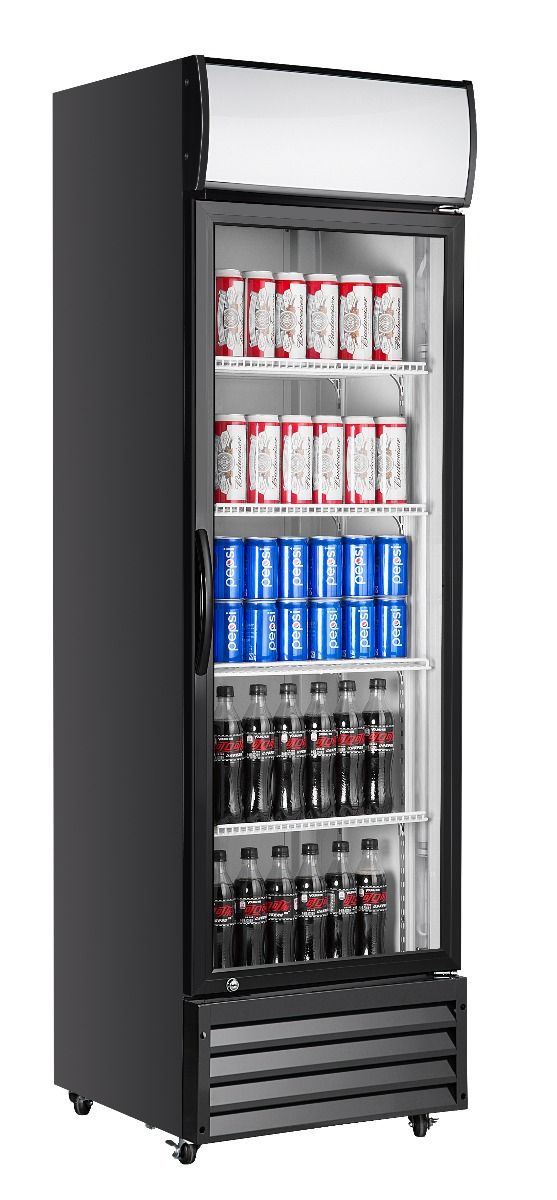 Atosa P380WA Commercial Single Glass Door Refrigerator - Energy Efficient Under Counter Fridge for Restaurants, Bars, and Cafes