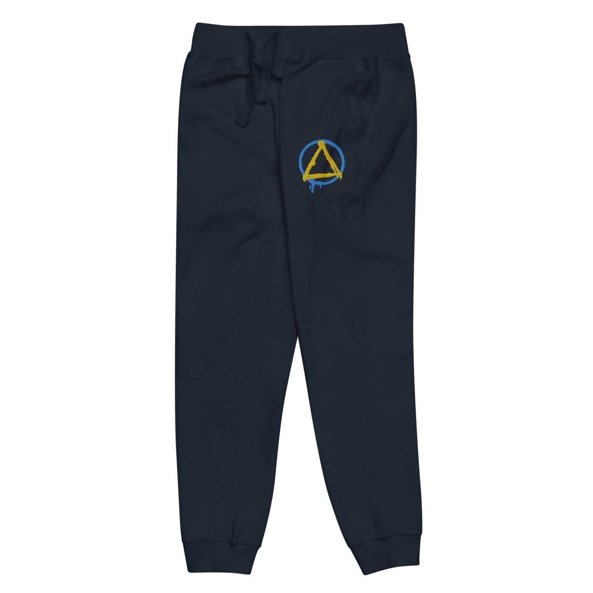 Unisex Fleece Sweatpants with Graffiti Sobriety Symbol - Comfortable Lounge Pants for Yoga, Gym & Casual Wear