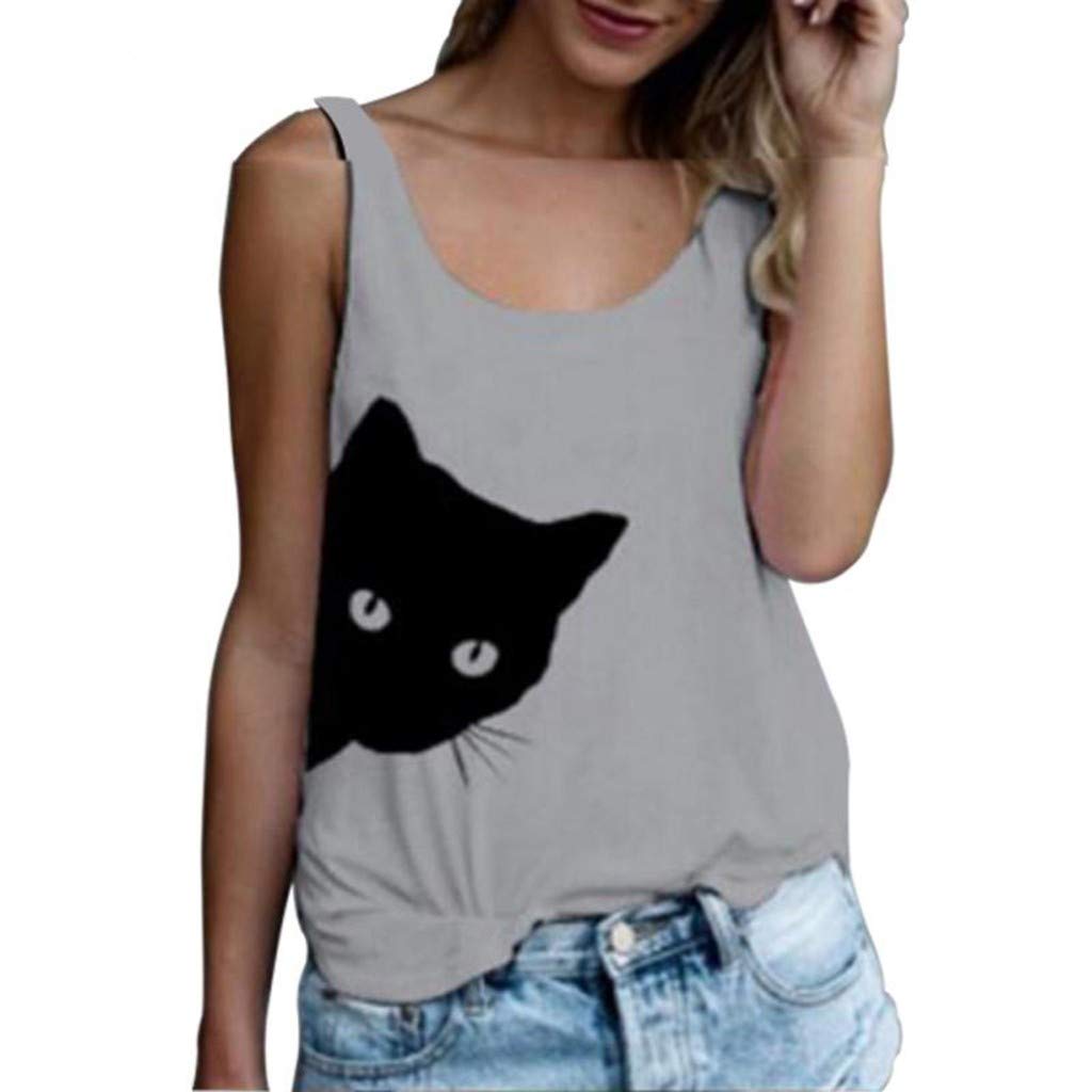 Vedolay Women's Fashion Letter Printed Sleeveless Crop Tank Top - Soft Loose Workout Blouse for Gym, Yoga & Summer Casual Wear