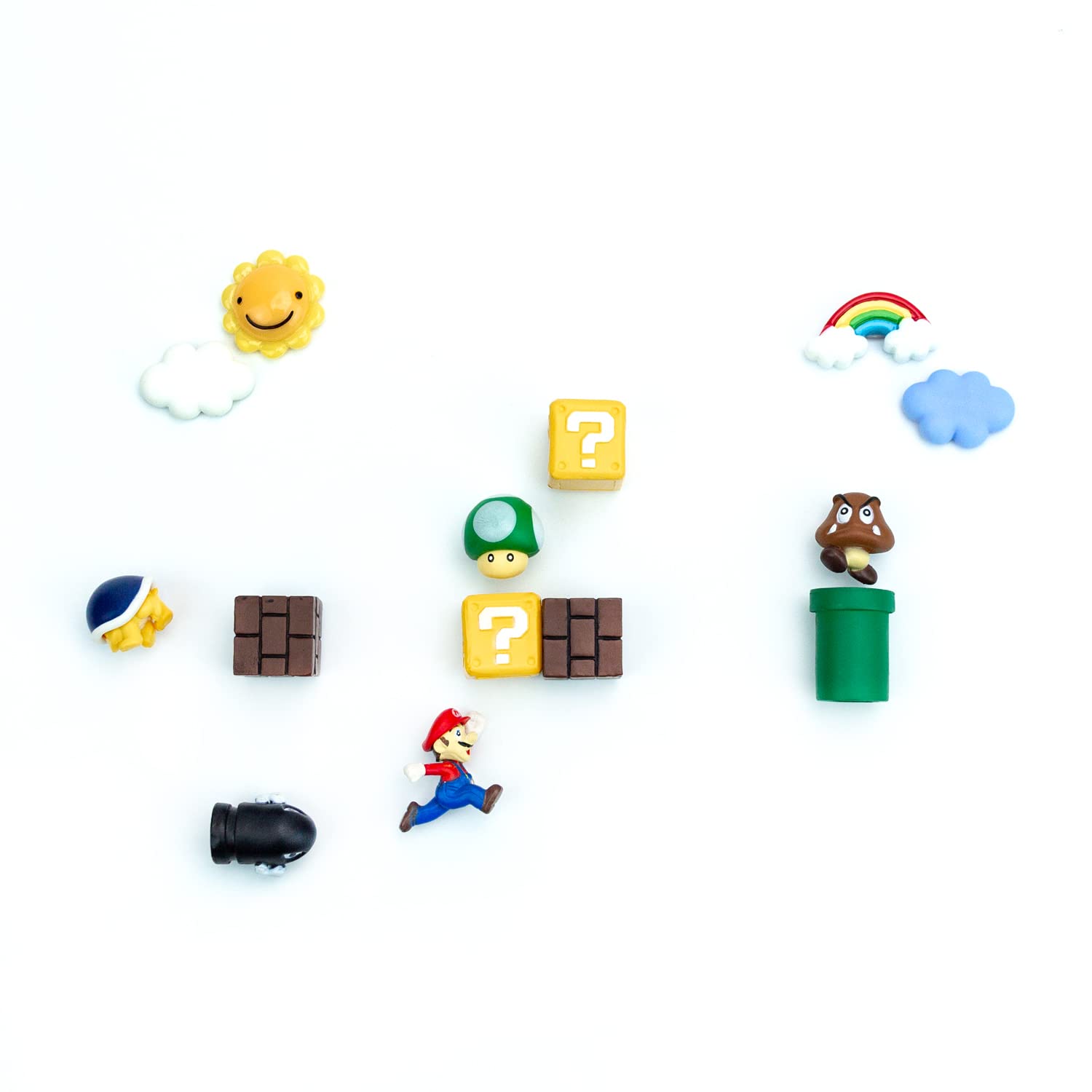 KAUKKO 14 Pcs Super Mario Fridge Magnets Set - Fun Refrigerator Magnets for Kitchen, Office & Whiteboard - Decorative Calendar Magnets for Home & Gifts - Perfect for Organizing, Decorating & Mario Fans