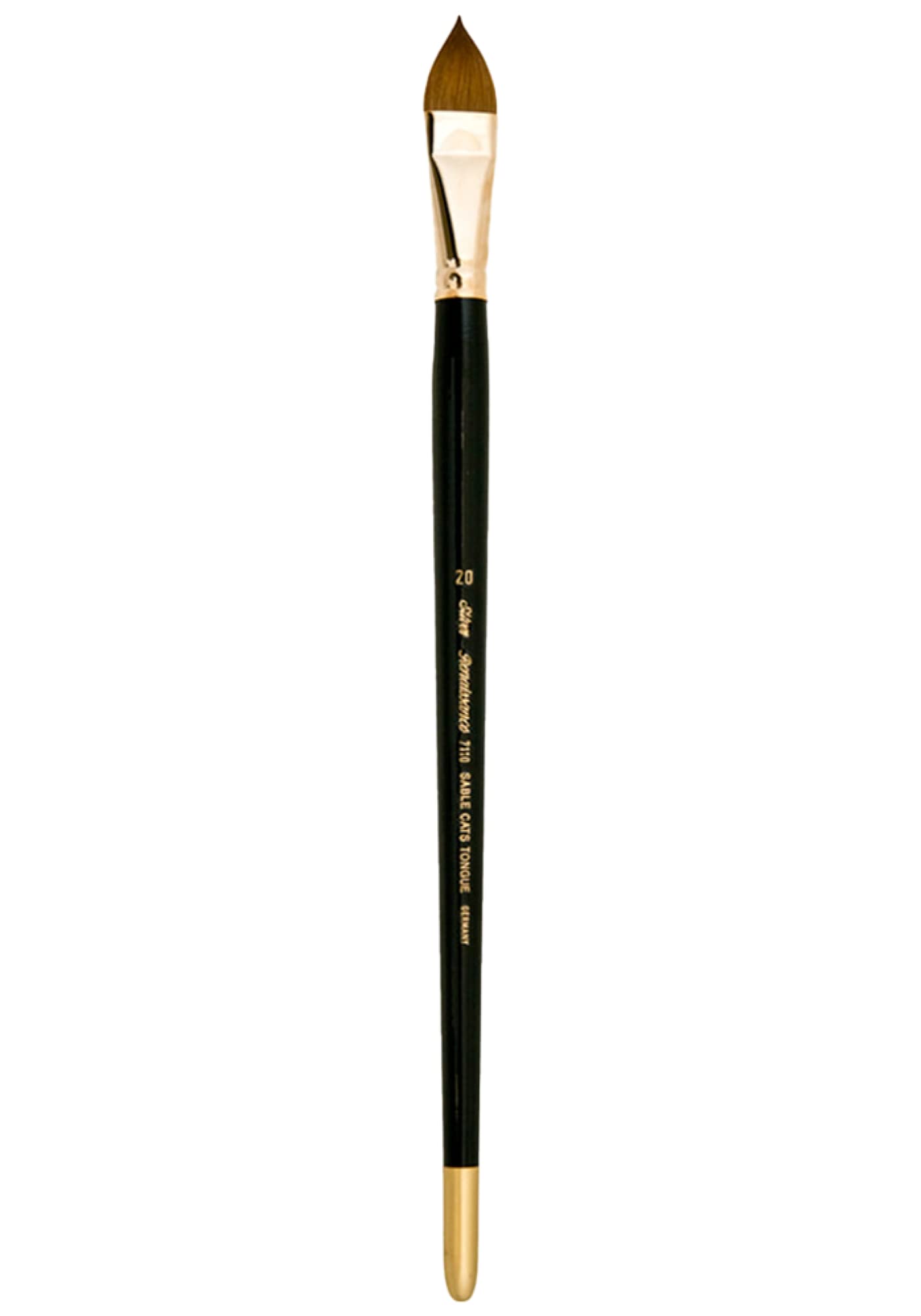 Silver Brush Limited 7110-20 Renaissance Cats Tongue Paintbrush - Professional Oil, Watercolor, Gouache & Acrylic Artist Brush - Size 20 Long Handle - Perfect for Canvas Painting, Fine Art & Detailed Work
