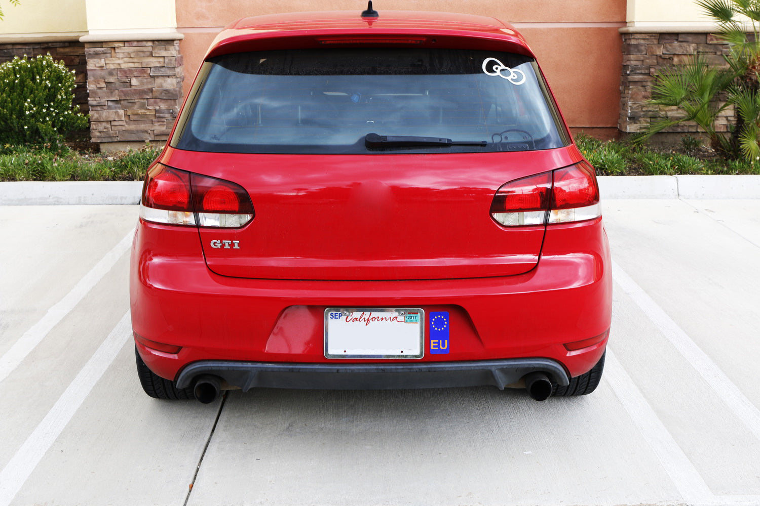 EU Euro Rear Bumper License Plate Sticker Badge - Durable Vinyl Decal for Cars, Trucks & SUVs - Perfect for European Car Enthusiasts & Show Vehicles
