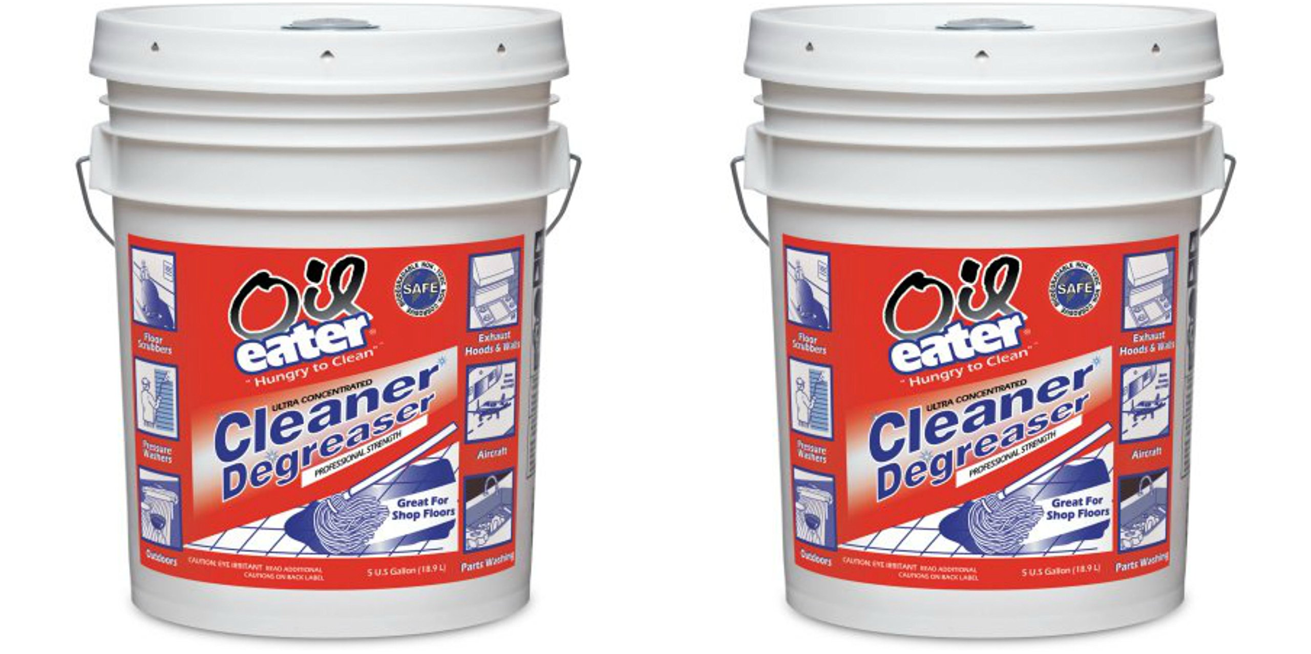Oil Eater Ultra Concentrated Cleaner & Degreaser - Professional Strength Original Formula (5 Gallon Bucket, Pack of 2) - Heavy Duty Industrial & Home Use for Garage, Kitchen, Workshop & Auto Detailing