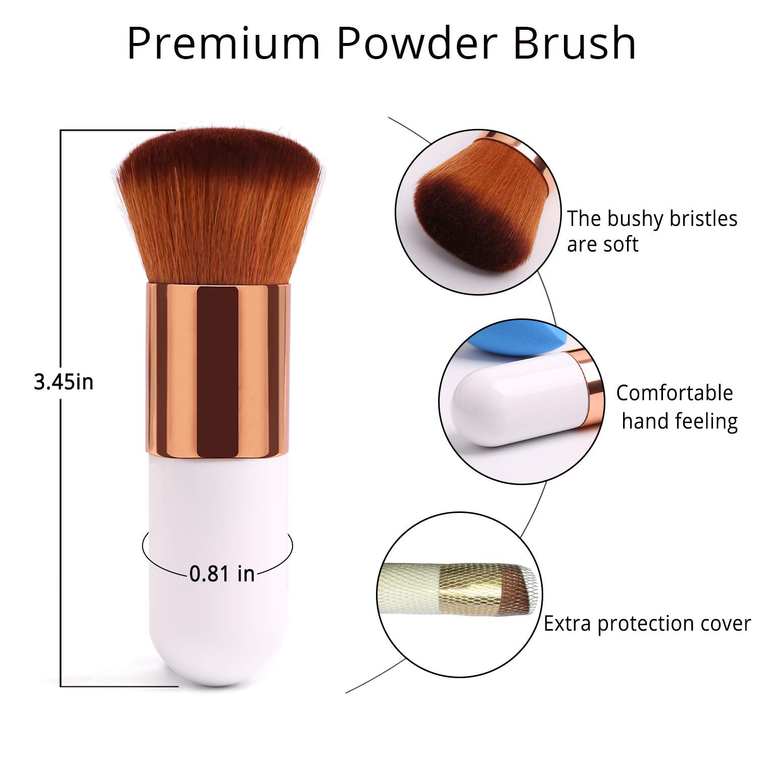 AVTY 3 Shape Makeup Blender Sponge Set with Foundation Brush - Professional Beauty Sponges for Liquid, Cream & Powder Cosmetics - Multi-Colored Makeup Sponges Kit for Flawless Blending & Contouring - Perfect for Daily Makeup, Professional Use & Travel