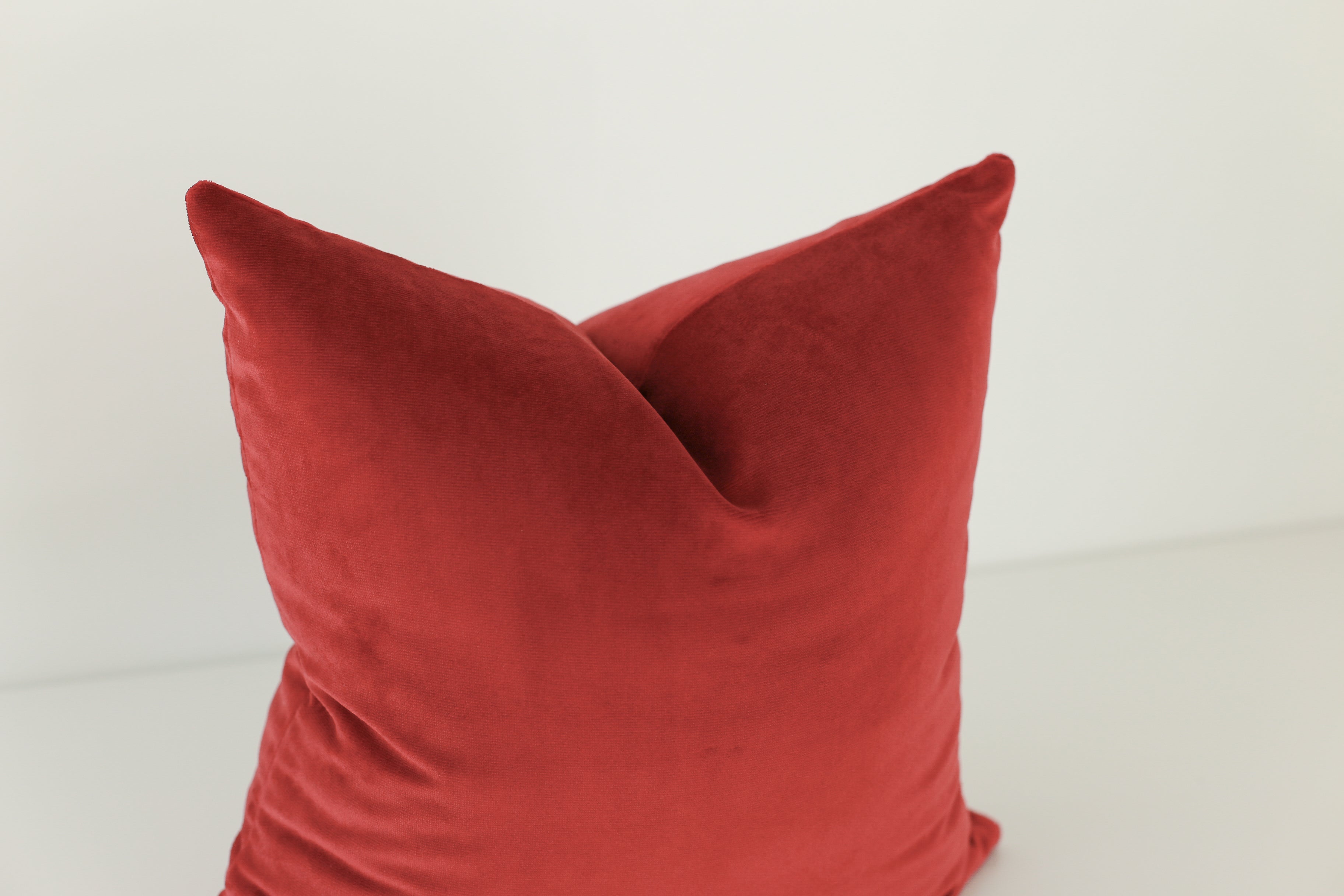Premium Cranberry Velvet Pillow Cover - Soft Luxurious Decorative Cushion Case for Sofa, Bed, Living Room & Home Decor