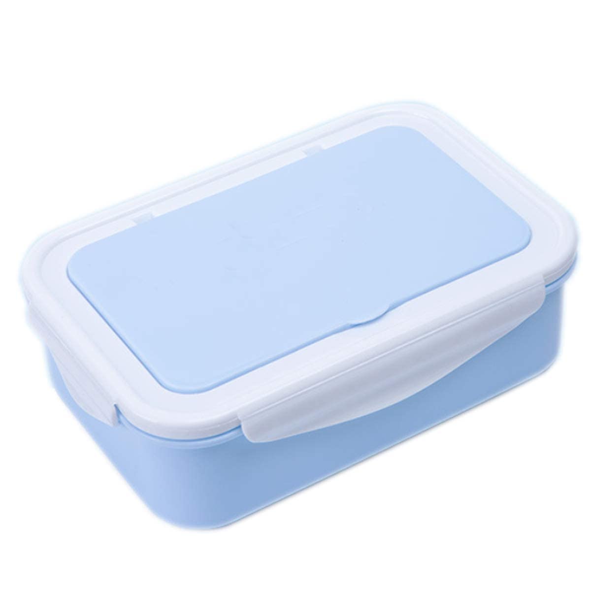 Eco-Friendly Reusable 3-Compartment Bento Lunch Box for Kids & Adults - Leakproof Plastic Food Container, Microwave, Freezer & Dishwasher Safe (Blue) - Perfect for School, Office & Picnic Meals