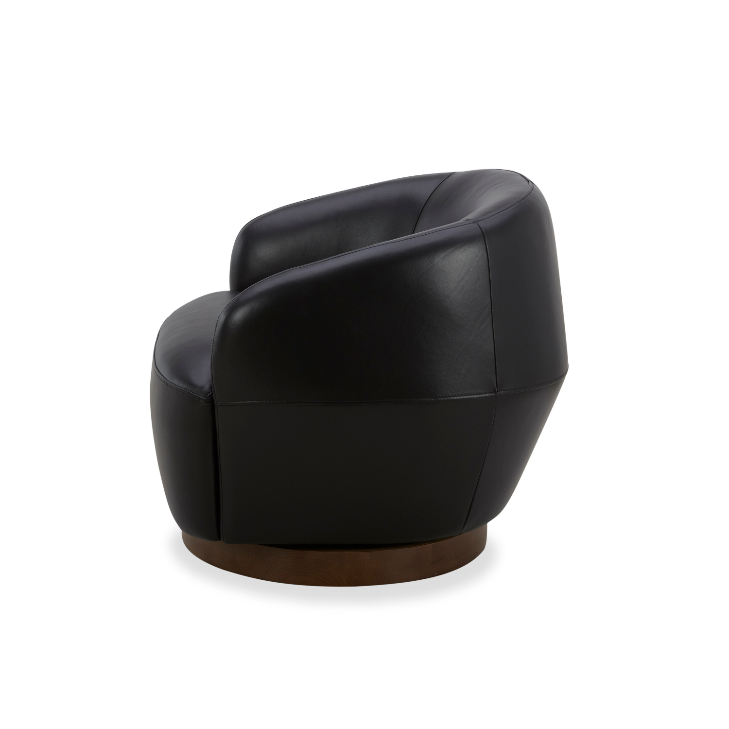Modern Pod Leather Swivel Lounge Chair - 360° Rotating Recliner for Living Room, Bedroom & Office - Comfortable PU Leather Accent Chair with Ottoman