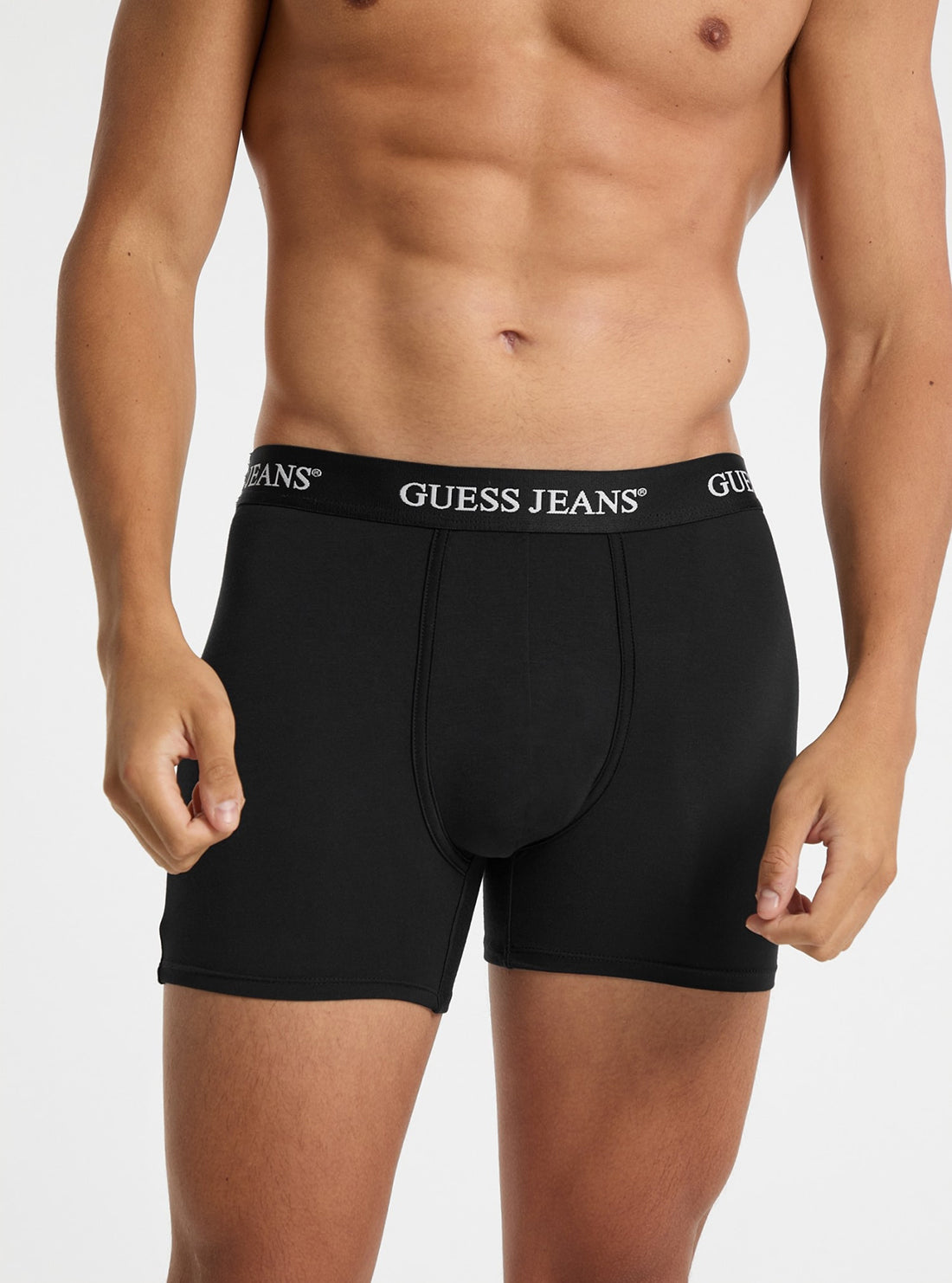 Guess Men's Black 2-Pack Cotton Boxer Briefs - Soft Comfort Underwear for Everyday Wear & Gym Workouts