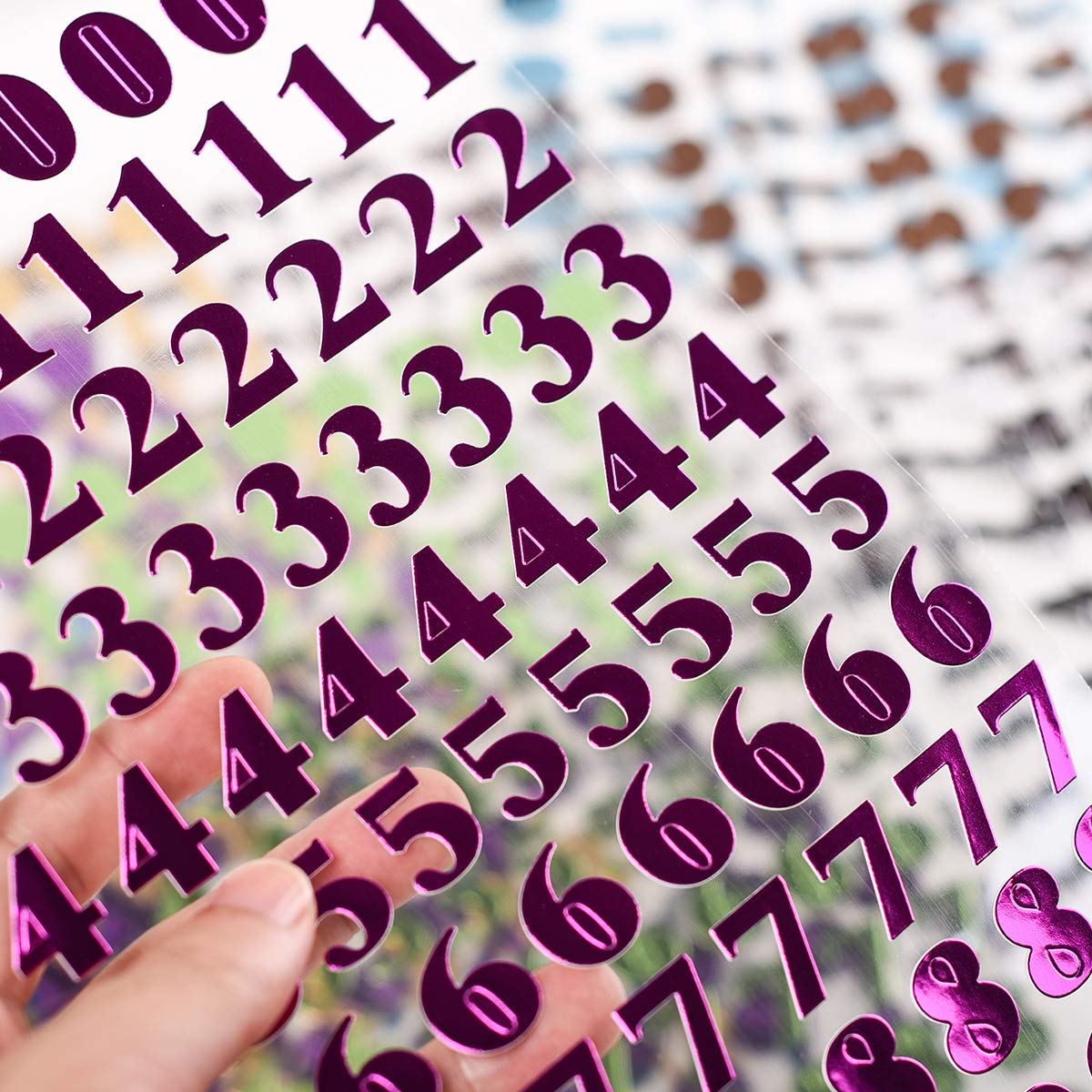 10 Sheets Self-Adhesive PU Number & Letter Stickers for DIY Planners, Bullet Journals, Scrapbooks, Calendars - Perfect for Home Office, School Projects & Crafting