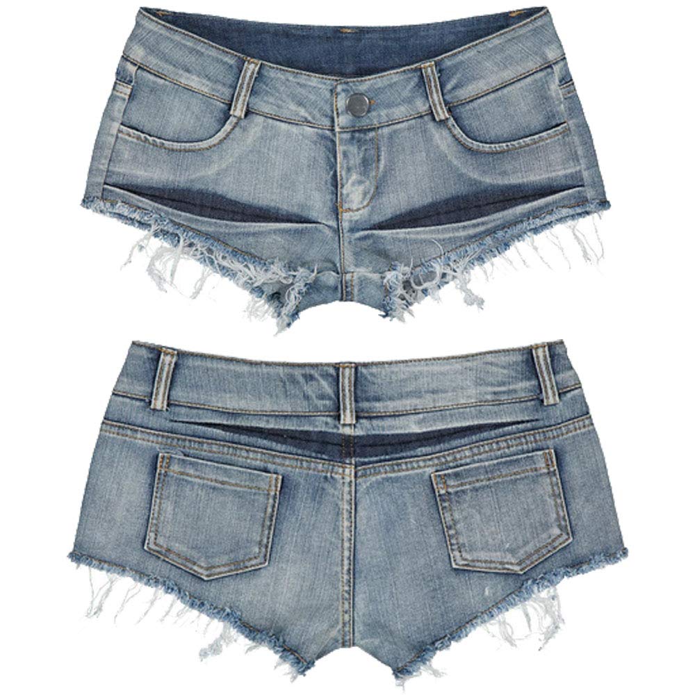 Sexy Low Waist Denim Shorts for Women - Ripped Summer Hot Pants, Nightclub & Beach Wear, Casual Street Fashion Outfit