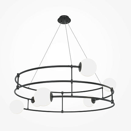 4/6Lt Gold & Black Finish Balance Center Light - Perfect for Dining Rooms, Living Rooms, and Bedroom Ceiling Lighting