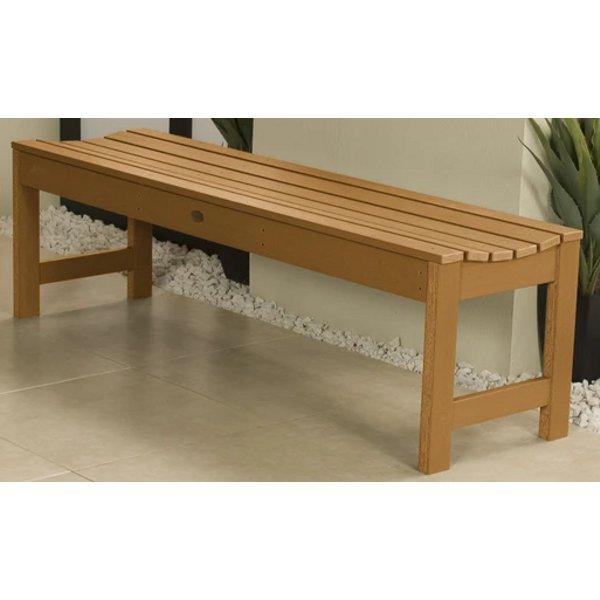 Lehigh Backless Synthetic Wood Picnic Bench - Durable Outdoor Dining Table for Patio, Garden & Park - Perfect for BBQs, Camping & Family Gatherings