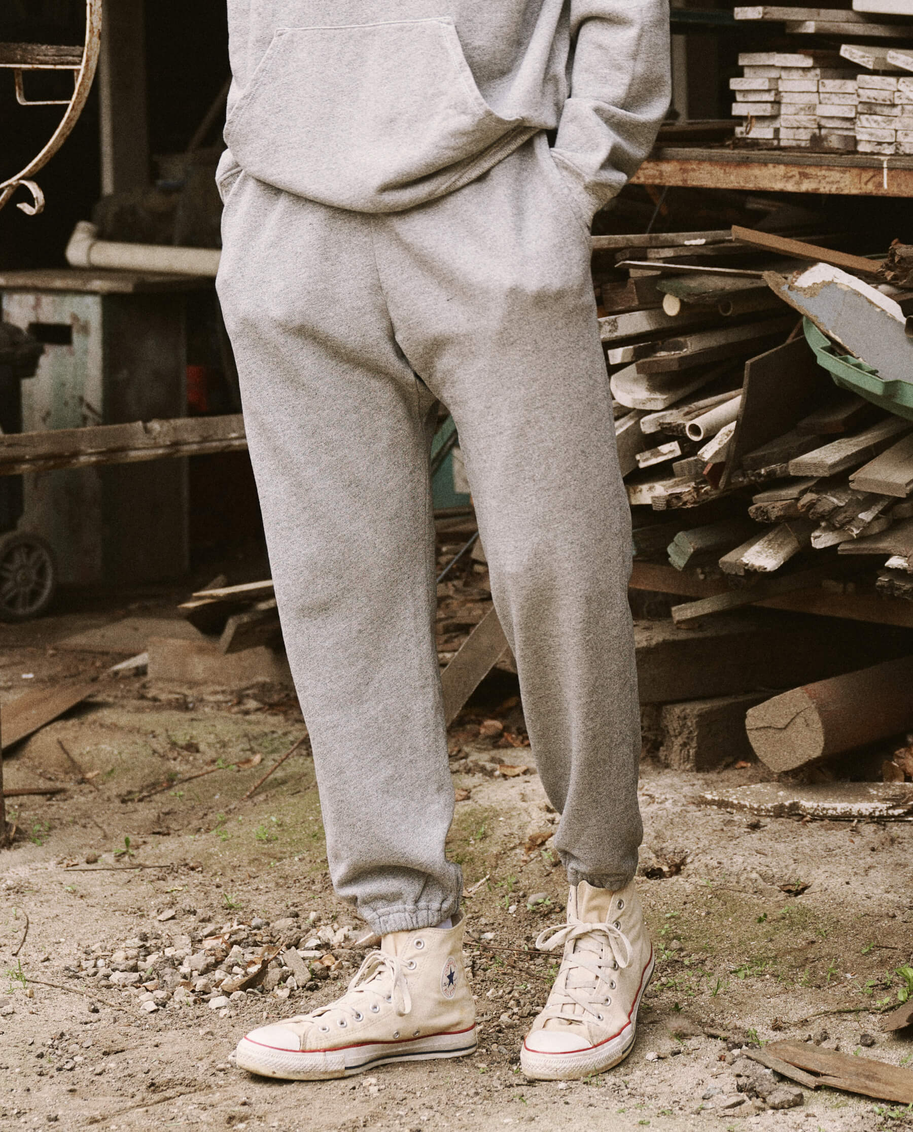 Men's Varsity Grey Stadium Sweatpants - Comfortable Joggers for Gym, Lounge & Casual Wear