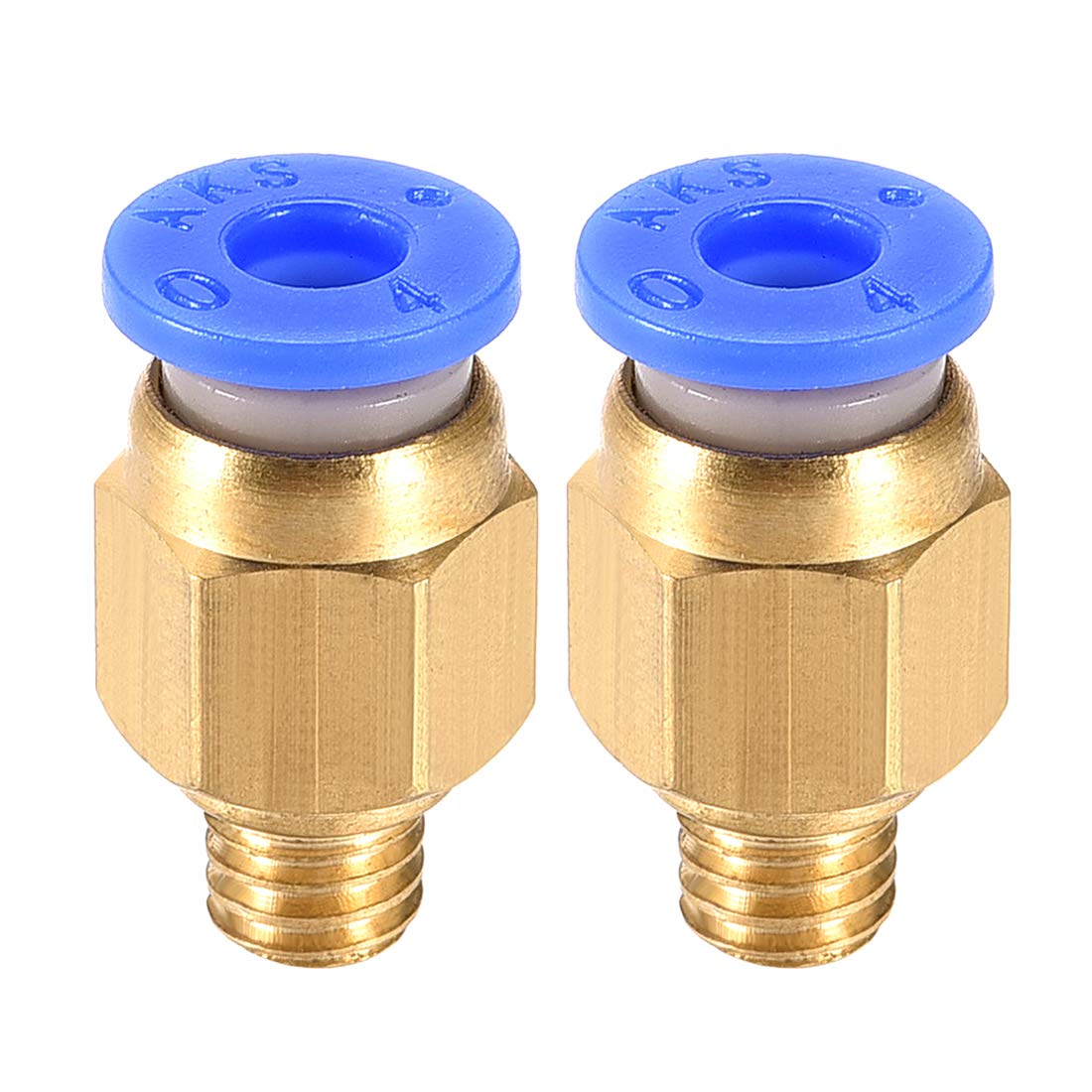 uxcell M6 Tube Fitting Connector for 3D Printer - Compatible with 4mm Tube & 1.75mm Filament (2-Pack) - Perfect for Ender 3, CR-10 Filament Feeding System